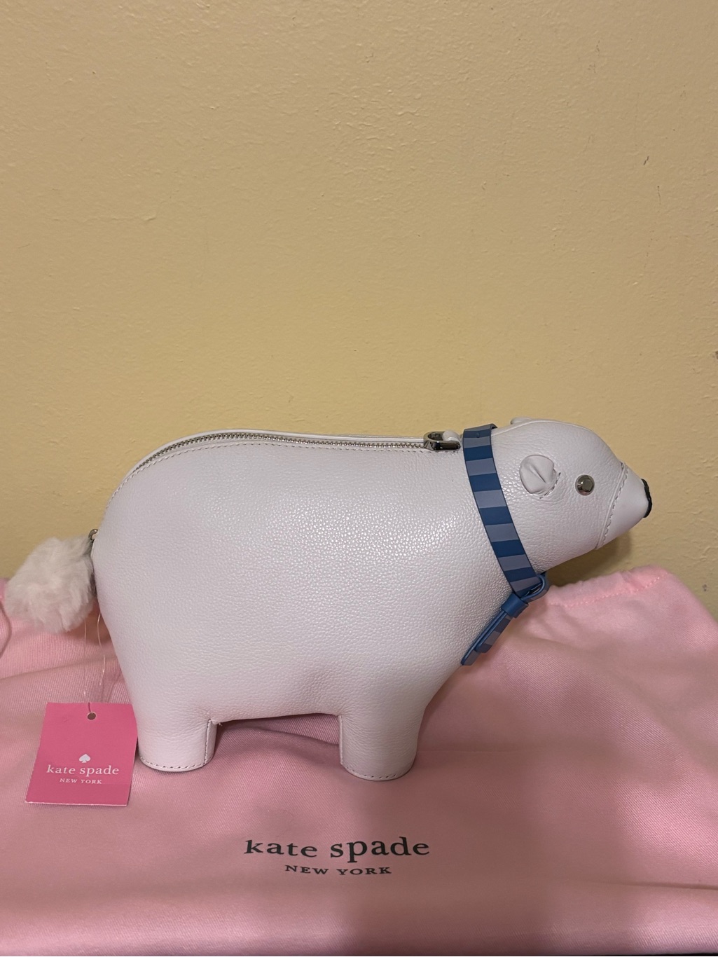 Kate Spade New York Arctic Friends Polar Bear Crossbody Bag - White
